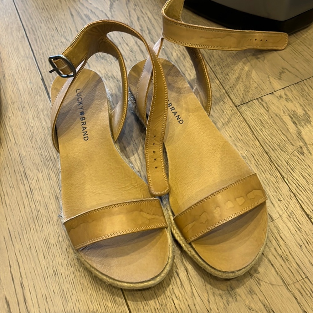 Lucky sandals size 7 (some water damage in the sneakers)